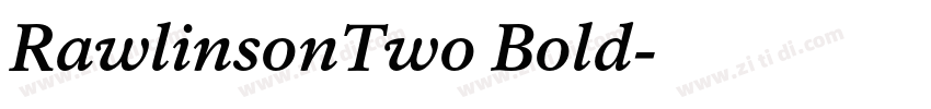 RawlinsonTwo Bold字体转换
